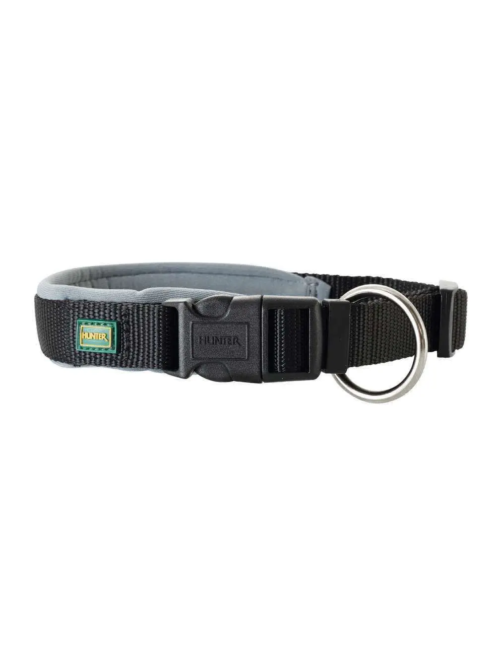 Hunter Neopren hundehalsbånd grå og sort 35 cm - 30-35 cm indstilling